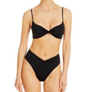 l*space Black Twist Front Bikini Set